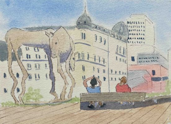 Vue depuis la gare de Rennes - avril 2026