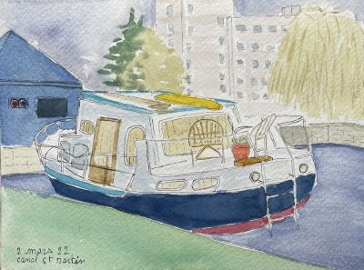 Bateau à Rennes sur le canal Ille et Rance - sept 2021